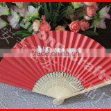Red Hand Paper Fan Made From Zhejiang China thumbnail-1