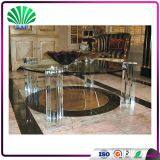 Plexiglass Mirrored Coffee Table Acrylic Cafe Table Clear Living Room Center Table thumbnail-3