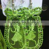 Lace Earrings With Crystal thumbnail-1