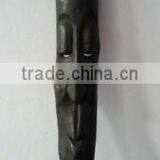 Hand Crafted Wooden Mask of Laughing Buddha Wall Hanging Made In Nepal thumbnail-1