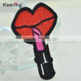 3D Colorful Fashionable Lip Custom Embroidery Textile Patches WEF-076 thumbnail-3