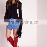 New Arrival Women Scallop Neck Blouse 2016 thumbnail-3