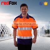 Jersey T-shirt With Collar Colored Reflective Safety T-shirt for Running Top Quality Safety T-shirt thumbnail-4