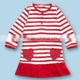 LITTLE GIRLS STRIPED LONG SLEEVE DRESS