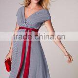 High Quality Maternity Clothes Short Sleeve Breathable Summer Plu Size Casual Tunic Maternity Dress thumbnail-2