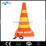 Shrinkable White Traffic Cones Safety Choice at Dark Night thumbnail-2
