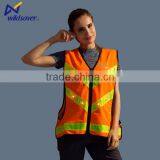 Rgb Led Flashing Police Safety Waterproof Orange Reflective Running Vest thumbnail-4