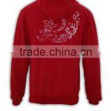 High Quality Promotional Men's Hoodies CVC/TC Fleece Plain Hoodie thumbnail-4