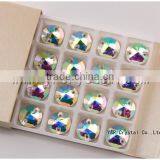 14mm 16mm Decorative Round Clear Glass Crystal Button Sew on Stones thumbnail-1