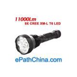 Super Bright 9X CREE XM-L T6 LED 11000Lm LED Flashlight Torch