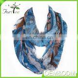 Chinese Best Selling Oem Latest Scarf Design Elegant Tulle Ladies Neck Voile Silk Scarf thumbnail-1