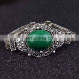 Retro Exaggerated Alloy Multicolor Gemstone Bracelet, Enamel Fashion Jewelry Bracelets, Onyx Bracelet thumbnail-1