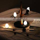 Wooden Bird Motion and Touch Sensor Desk Lamp Eggs Light With Wireless Charging