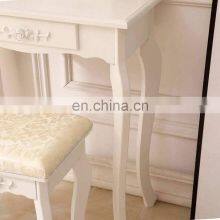 3 Drawers Makeup Dressing Table With Irregular Single Mirror thumbnail-2