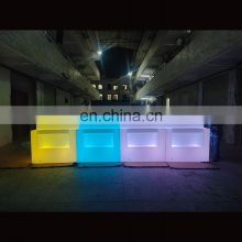 Plastic Rechargeable Waterproof Wholesale Dining Tables Bar Counter Hot Selling Glowing Bar Counter for Sales