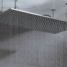 Large size shower set Ceiling rain shower head with shower arm shower mixer handheld showerhead LED light