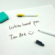 Supplier Custom Colored Fine Point Bullet Tip Dry Erase Whiteboard Marker Pen With Magnetic Eraser For School Office thumbnail-4