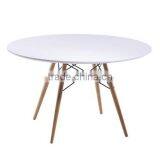 Glass or MDF Top With Wood Base Dining Table