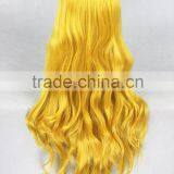 Wholesale High Quality 80CM Long Gold Wave Lolita Women Fashion Party Synthetic Hair Wig thumbnail-4