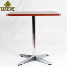 Hot Sale Morden Design Aluminum Base Coffee Table Black Dining Table for Cafe Restaurants thumbnail-3