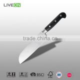 7 inch Stainless Steel Santoku knife with POM handle