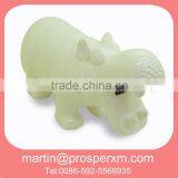Lovely White Ceramic Coin Bank Hippo Shape