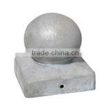 Square and Round 71x71mm Orbicular Shape Galvanized Steel Fence Post Cap thumbnail-2