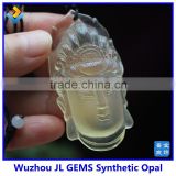 2015 Citrine Natural quartz crystal Bodhisattva Statue Pendant Carved Healing