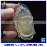 2015 Citrine Natural Quartz Crystal Bodhisattva Statue Pendant Carved Healing thumbnail-1