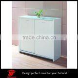 Popular Home Furnitur Modern Glass Shoe Cabinet Mirror Shoe Rack thumbnail-1