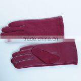 New Spring Collection Blue Wool Glove With Leather on Palm thumbnail-6