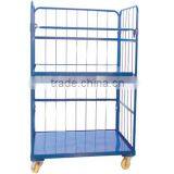 Best selling Folding Warehouse container Trolley/ Roll Wire Mesh Storage Bin