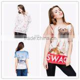 2015 Latest Top Selling Free Size Custom Printed Latest Abstract Printing Dry Fit T-shirt thumbnail-6