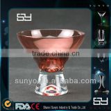 Popular Colored Thick Stem Glass Ice-cream Cup/Margarita Glass