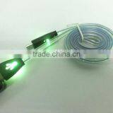 Smiley Face Micro USB Transparent Cable With LED