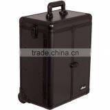 Aluminum Rolling Makeup Cosmetic Case With 2 Drawers thumbnail-1