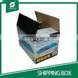 FOUR OVERLAP CARTON CORRUGATED MAILER SHIPPING BOXES WITH CMYK PRINT thumbnail-1