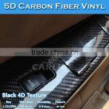 Wholesale Glossy Vehicle Wrap Textured Black Glossy 5D Carbon Fiber Vinyl thumbnail-1