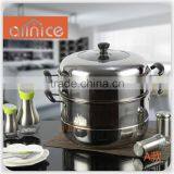 Allnice-two Overlapping Stainless Steel Steamer Pot With Glass&steel Lid thumbnail-1