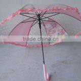 Whlolesale Cheap PVC Umbrella With Lace