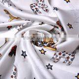 Small Square Scarf With Cartoon Design,100% Silk thumbnail-3