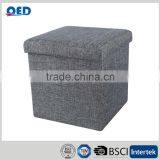 Customized Printing Comfort Legs Decorative Storage Ottoman Box