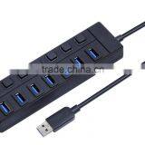 ABS Material 7 Port USB 3.0 Charger Hub With On/Off Switch
