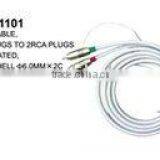 AUDIO CABLE,2 RCA PLUGS TO 2RCA PLUGS