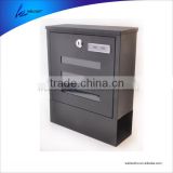 Iron with black powder coating residential mailbox