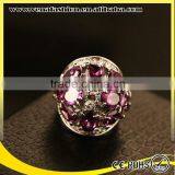 Purple Crystal Ring Diamond Napkin Ring, Crystal Stone Rings thumbnail-2