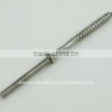Stainless steel thread studs with wood screw