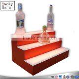 Acrylic NEW 3 Step/ Tier 2 ft /24 " Led Lighted Liquor Bottle Shelf thumbnail-1