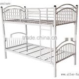 Metal bunk bed twin over twin white
