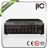 ITC T-2E240 Two Channel Mixer Amplifier With 4 Microphone Inputs by XLR & Phone Jack